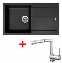 Sinks AMANDA 860 NANO Nanoblack+MIX 3 P  